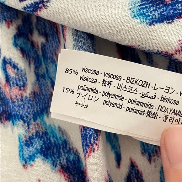 Zara Vibrant Blue and White Blouse size XL brand new length 30” bust 44” - Picture 7 of 12